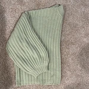 Princess Polly Light Green Cropped Sweater Size S/M Oversized